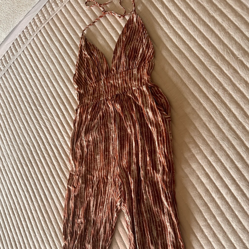 Windsor Striped Brown Jumpsuit